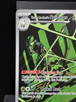 Pokemon Team Rocket's Spidops 187/182 Destined Rivals Illustration Rare Foil NM - Image 5