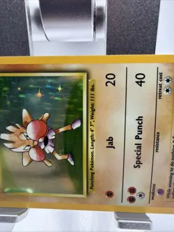 1999 POKEMON SET UNLIMITED #7/102 HITMONCHAN RARE HOLO - Image 4