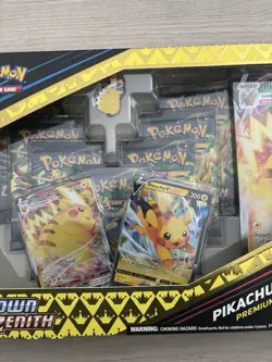 Pokemon TCG Crown Zenith Pikachu VMax Premium Collection Box - 7 Booster Packs - Image 2