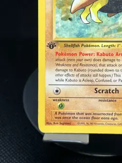 Pokemon TCG Kabuto 50/62 Fossil 1st Edition Regular Rare MP - Image 5