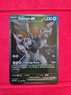 Pokemon TCG Zekrom EX 172/086 Black Bolt English Near Mint Condition - Image 1