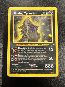 Shining Tyranitar 113/105 | Secret Rare Holo| Neo Destiny | Pokemon TCG - Image 1
