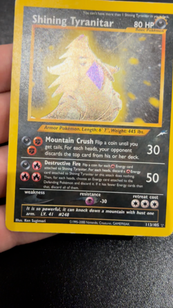 Shining Tyranitar 113/105 | Secret Rare Holo| Neo Destiny | Pokemon TCG - Image 2