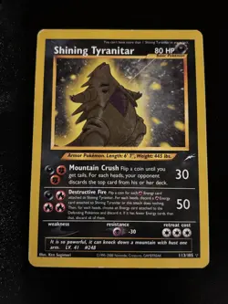 Shining Tyranitar 113/105 | Secret Rare Holo| Neo Destiny | Pokemon TCG - Image 3