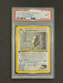 2000 Pokemon Gym Challenge Holo Rare Giovanni’s Persian First Ed 8/132 PSA 9 - Image 1