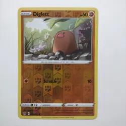 Pokemon TCG Diglett Sword & Shield Base 092/202 Reverse Holo Common - Image 1