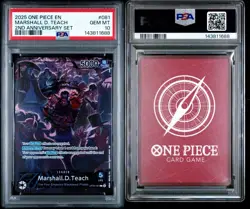 One Piece CCG Marshall.D.Teach 2nd Anniversary Set OP09-081 PSA 10 Gem Mint - Image 3