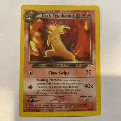 Dark Typhlosion 10/105 Pokemon Card TCG-Neo Destiny Holo - Image 1