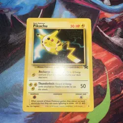 Pikachu #4 Black Star Promo Pokemon Card First Movie WB STAMP WOTC 1999 LP/VG - Image 1
