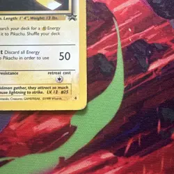 Pikachu #4 Black Star Promo Pokemon Card First Movie WB STAMP WOTC 1999 LP/VG - Image 3