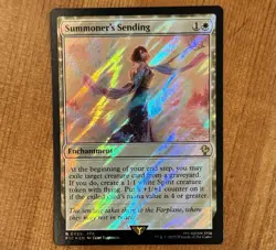 Summoner's Sending, R 0029, NM Surge Foil, MTG Final Fantasy, FFX Commander FIC - Image 1