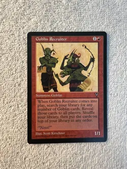 MTG - Goblin Recruiter - Visions - Regular - Red - Sinetized - Image 1