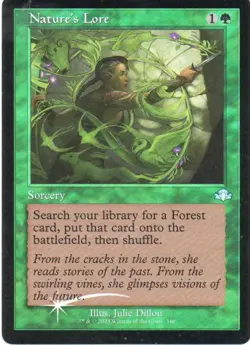 MTG: Dominaria Remastered: Foil Retro Frame Nature's Lore: LP Condition - Image 1