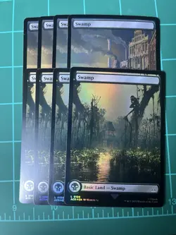 8 Swamp Full Art Lands Assassin's Creed NM/M ACR MTG Magic - Image 1