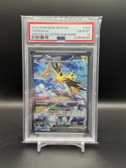2023 Pokemon SV 151 Zapdos ex Special Illustration Rare #202/165 PSA 10 - Image 1