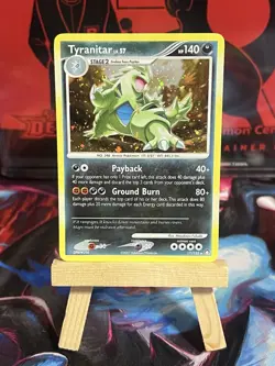 Pokemon Tyranitar Mysterious Treasures Holo Rare 17/123 Stage 2 140 HP Card 2007 - Image 1