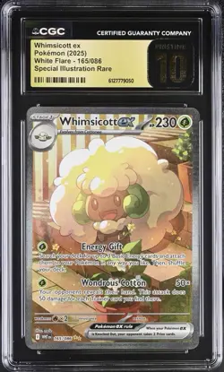 Pokemon Whimsicott ex 165/086 Ultra Rare White Flare - CGC 10 PRISTINE - Image 1