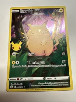 Pokemon TCG Celebrations Pikachu Holo Rare Full Art Card 005/025 - Image 1