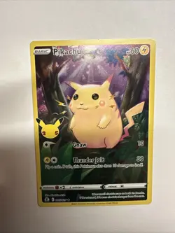Pokemon TCG Celebrations Pikachu Holo Rare Full Art Card 005/025 - Image 2
