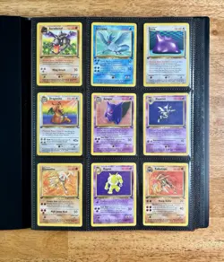 Pokemon Game 1999 Fossil 1st Edition Complete Non Holo Set #16-62 NM/LP - Image 1