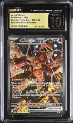 Pokemon Volcanion ex 182/159 Ultra Rare Journey Together - CGC 10 PRISTINE - Image 1
