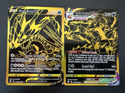 Eternatus V + VMAX SV121 SV122 GOLD SECRET RARE SET Pokemon TCG Shining Fates NM - Image 1