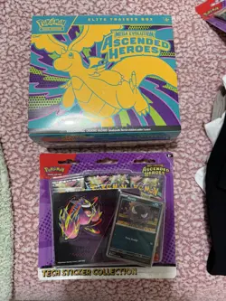 Pokemon Ascended Heroes Etb Elite Trainer Box And Tech Sticker Collection - Image 1