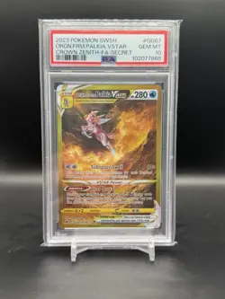 POKEMON ORIGIN FORME PALKIA VSTAR GG67 Alt Art CROWN ZENITH PSA 10 - Image 1