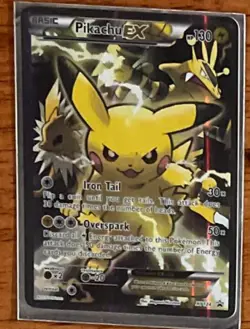 Pokemon Generations Pikachu EX XY 124 Full Art Holo Black Star Promo - Image 1
