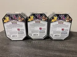 POKEMON SWSH V POWERS TINS SET - PIKACHU V, EEVEE V, & ETERNATUS V New Sealed - Image 2