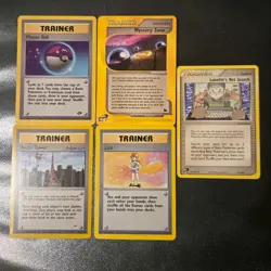 Pokemon Full Art Trainer Gallery E Reader Base Set Trainer Lot. Gold graded slab - Image 3