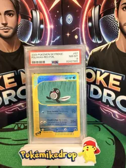 2003 Pokemon Skyridge Poliwag Reverse Foil PSA 8 NM MT - Image 1