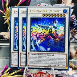 3x Yugioh Playset Enigmaster Packbit MP25-EN162 Ultra Rare 1st Ed Near Mint - Image 1
