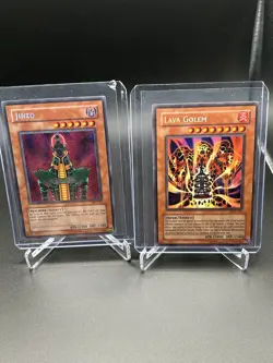 Yugioh Jinzo + Lava Golem Secret Rare Moderate Play "aisw" - Image 1