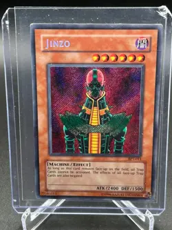 Yugioh Jinzo + Lava Golem Secret Rare Moderate Play "aisw" - Image 2