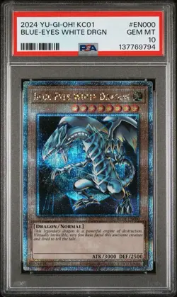 2024 Yu-Gi-Oh! Blue Eyes White Dragon KC01-EN000 QCR Kaiba Case PSA 10 GEM MINT - Image 1