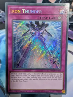 YuGiOh! Iron Thunder PHNI-EN080 Secret Rare 1st Ed - Image 1
