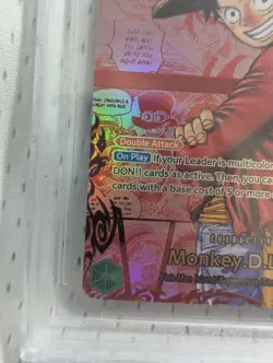 2025 ONE PIECE CARRYING ON HIS WILL RED MANGA ALT ART MONKEY D. LUFFY BGS 9.5 - Image 4