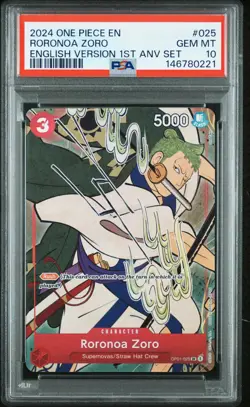 Roronoa Zoro (English Version 1st Anniversary Set) OP01-025 One Piece Promotion - Image 1