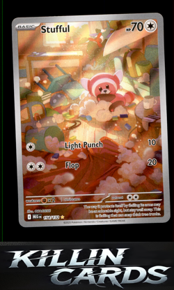 Stufful - 154/132 154/132 Pokemon Illustration Rare ME01: Mega Evolution Card NM - Image 1