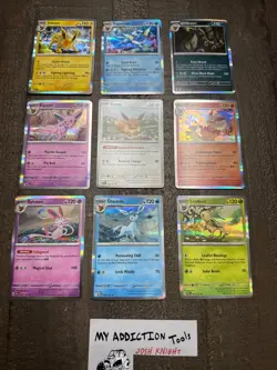 Eevee pokemon cards 2025 evolution forms set 9 cards total - Image 1