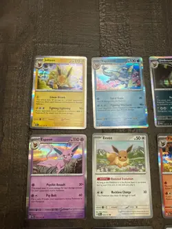 Eevee pokemon cards 2025 evolution forms set 9 cards total - Image 2