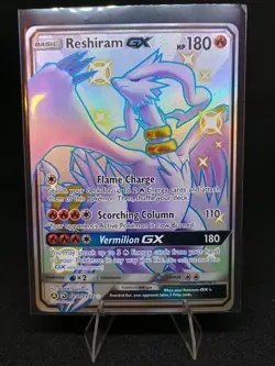 Pokemon TCG Reshiram GX SV51/SV94 Hidden Fates Shiny Vault Holo Rare Card NM - Image 1
