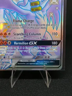 Pokemon TCG Reshiram GX SV51/SV94 Hidden Fates Shiny Vault Holo Rare Card NM - Image 4