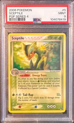 Sceptile 5/17 PSA 9 POP Series 4 Graded Pokemon Card Non Holo VERY RARE POP 23 - Image 1