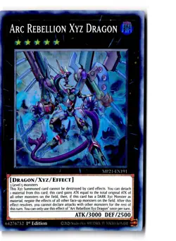 Arc Rebellion Xyz Dragon Super Rare Ancient Battles MP21-EN191 LP Yugioh Card - Image 1
