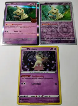 Mimikyu Lot of 3 Cards Darkness Ablaze Paldean Fates Holo Collection Bundle - Image 2