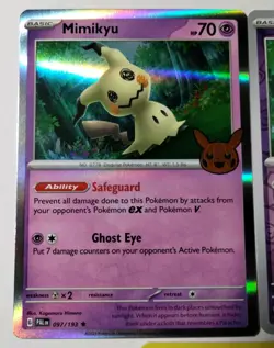 Mimikyu Lot of 3 Cards Darkness Ablaze Paldean Fates Holo Collection Bundle - Image 3
