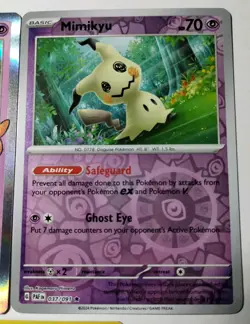 Mimikyu Lot of 3 Cards Darkness Ablaze Paldean Fates Holo Collection Bundle - Image 4
