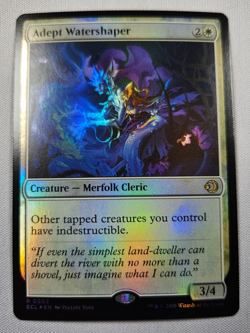 Adept Watershaper #3 Foil Rare Creature-Merfolk Cleric MTG 2026 Lorwyn Eclipse - Image 1